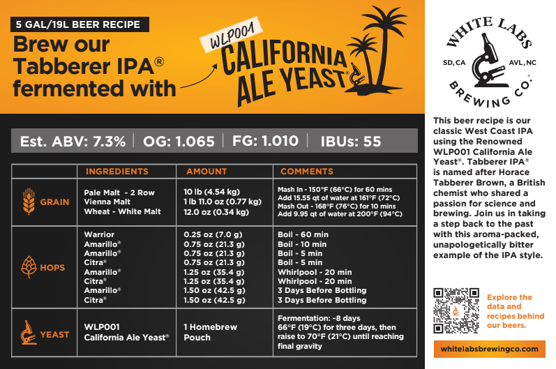 WLP001 California Ale Yeast (Dry)